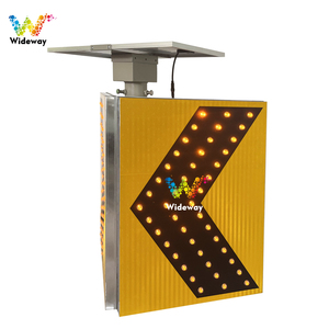 Señales de tráfico de flecha bidireccional LED solar para construcción de carreteras Señales de advertencia de alta visibilidad para viajes seguros - Product Image 2