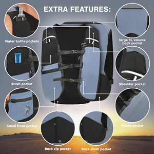 Bestbag HB027 Gilet d'hydratation et sac à dos de course en plein air imperméable avec bouteille d'eau pour le jogging - Product Image 4