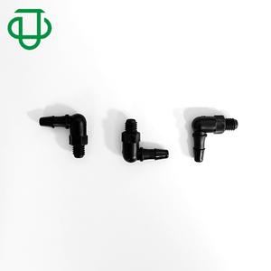 Conector de codo roscado JU 10-32UNF de nylon negro para manguera de plástico/goma, tipo Pagoda, 1.6-4.8mm, para tuberías flexibles - Product Image 3