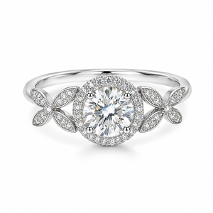 Delicato anello a forma di farfalla per donna, elegante gioiello da dito per proposta di matrimonio - Product Image 1