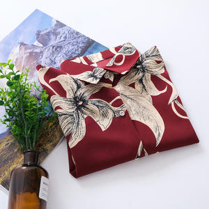 2025 스타일 여성의 새로운 스타일 루즈한 칼라 긴 소매 패션 셔츠 플로럴 프린트 - Product Image 4