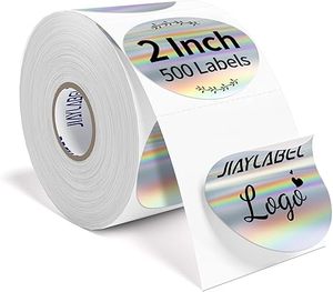 Tùy chỉnh kinh doanh Logo Holographic Bạc nhiệt máy in nhãn không thấm nước Vinyl lớp học giá nhãn đóng gói cho doanh nghiệp - Product Image 1