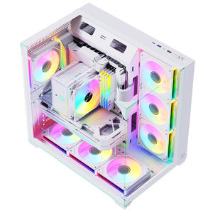स्नोमैन आश्चर्यजनक डिजाइन मिनी <span class=keywords><strong>itx</strong></span> मध्य टॉवर डेस्कटॉप गेमिंग केस एएक्स/मैट टेम्पर्ड ग्लास सफेद पीसी चेसिस प्लास्टिक से बना - Product Image 5