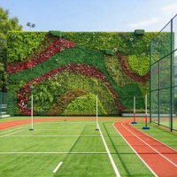Panneaux muraux en herbe artificielle résistants aux intempéries, lavande artificielle, anti-UV, fausse fleur murale pour la décoration murale commerciale