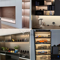 Bande lumineuse LED ultra-mince pour armoire profilée en aluminium montée en surface 45 degrés éclairage oblique avant lampe d'étagère cachée