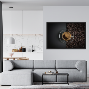 Printed Canvas: Modern Cafe Wall Art for Elegant Home Decor,<b>BLACK</b> <b>FRAMED</b> CANVAS - Product Image 2