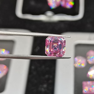 オシャレ形状モアッサナイト合成ダイヤモンド0.8ct 1.5ct 2カラットアッシャーカットピンクモアッサナイト証明書付き - Product Image 5