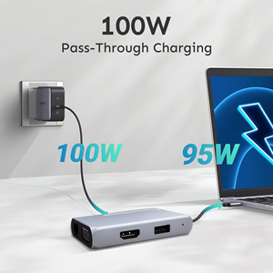 Station d'accueil USB-C SYONG 7-en-1 avec <span class=keywords><strong>adaptateur</strong></span> d'affichage double 8K DP 4K <span class=keywords><strong>HDMI</strong></span> VGA et 3 ports USB 2.0 pour MacBook Neo/Pro/Air iPad - Product Image 5
