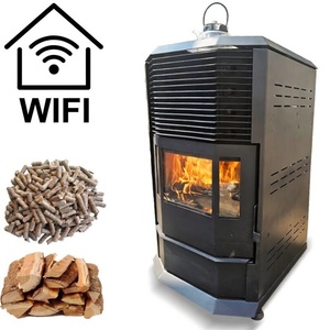 Horno Inteligente de Doble Combustible (Pellets y Leña) con Control WiFi, Potencia de 30kw, para Cocinar y Calefacción en Interiores - Product Image 1