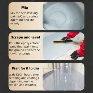 Pintura Epóxica Autonivelante con Arena de Color, Resina Epóxica 100% Sólida, Revestimiento de Piso con Arena de Color para Cocina, Baño y Habitaciones - Product Image 3