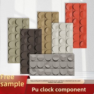 Panel de textura de componentes de PU con estructura de ladrillo de nueve rejillas, piedra cultural hueca para pared de fondo, ligero e impermeable - Product Image 4