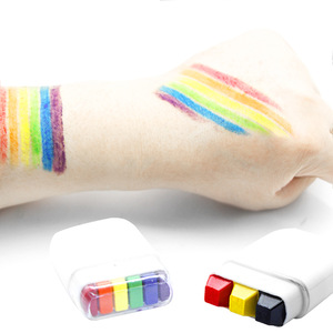 สีรุ้งหลากสีทาหน้าและสีทาตัวสำหรับงานเฉลิมฉลองเทศกาลและแฟนฟุตบอลเชียร์ - Product Image 6