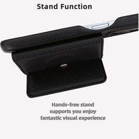 Étui multifonctionnel en cuir PU avec porte-cartes et dragonne antichoc pour iPhone 12/13/14/15/16/17 Pro