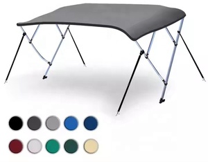 Pare-soleil marin 10 couleurs 4 arcs Bimini Top Cover 8 pieds x 73-78 pouces Poteaux <span class=keywords><strong>de</strong></span> support en aluminium 25 mm Auvent <span class=keywords><strong>Bateau</strong></span> Yacht Matériel <span class=keywords><strong>de</strong></span> <span class=keywords><strong>bateau</strong></span> - Product Image 2