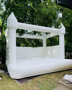 14 x14ft buttafuori gonfiabili soft play white bounce house party wedding castello gonfiabile per attrezzature per il noleggio di feste