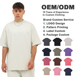 เสื้อยืดผู้ชายสั่งทำขายส่ง ผ้าฝ้าย 100% เสื้อยืดสไตล์สตรีท 350 กรัม เสื้อยืดเปล่าเนื้อหนา สำหรับสกรีนและปัก - Product Image 2