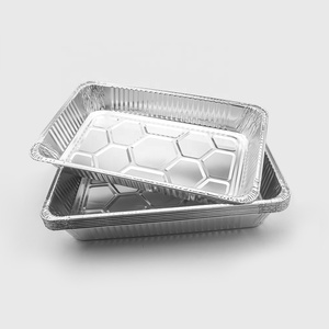 Chaud de grande taille approfondir pleine taille casserole de <span class=keywords><strong>table</strong></span> à vapeur jetable feuille d'<span class=keywords><strong>aluminium</strong></span> plaque de cuisson avec couvercle - Product Image 3