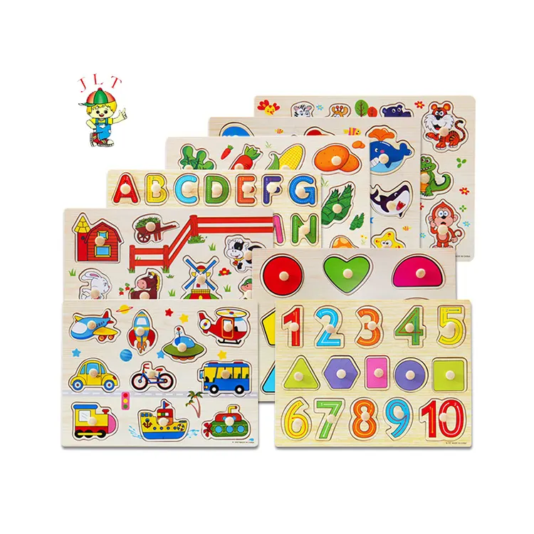 2023 Best Selling Children Alphabets Learning Toys Colorful Animal Letter Shape 3d Puzzle Wooden Educational Toys