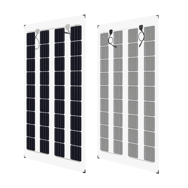Double-Glass Transparent Bifacial Solar PV Module High Light Transmission Solar Roof Tiles for Greenhouse