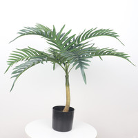 Palmiers artificiels en pot et palmiers à noix de bétel de 65 cm, aspect naturel, plantes en plastique pour décoration intérieure/extérieure, directement de l'usine
