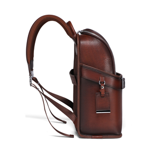 Zaino <span class=keywords><strong>in</strong></span> Vera <span class=keywords><strong>Pelle</strong></span> di Alta Qualità con Logo Personalizzato, Capacità 16L, Adatto per Laptop da 15 Pollici, Design di Lusso - Product Image 2