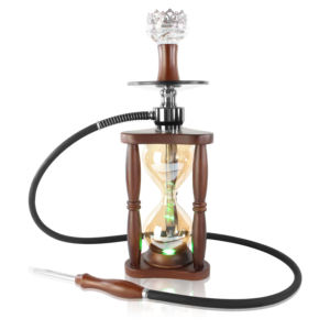 Chicha de luxe arabe durable en acier inoxydable avec lumière LED et finition miroir, livrée en coffret cadeau - Product Image 5