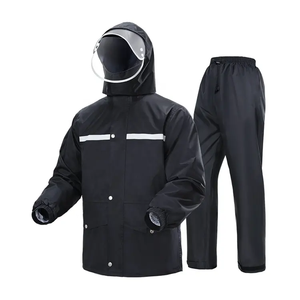 Personalizado duradero Oxford revestimiento de PVC de cuerpo completo impermeable hombres capa impermeable traje adultos impermeable para ciclistas - Product Image 5