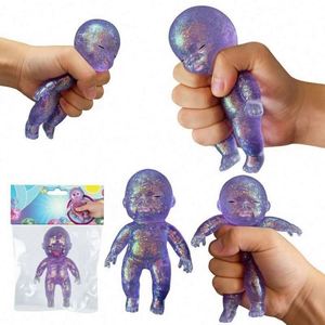 Juguete Blandito Antiestrés Melanth Glitter Baby Squishy Natasha de TPR, Muñeco Moldeable de Rebote Lento para Alivio de la Ansiedad 14+ - Product Image 5