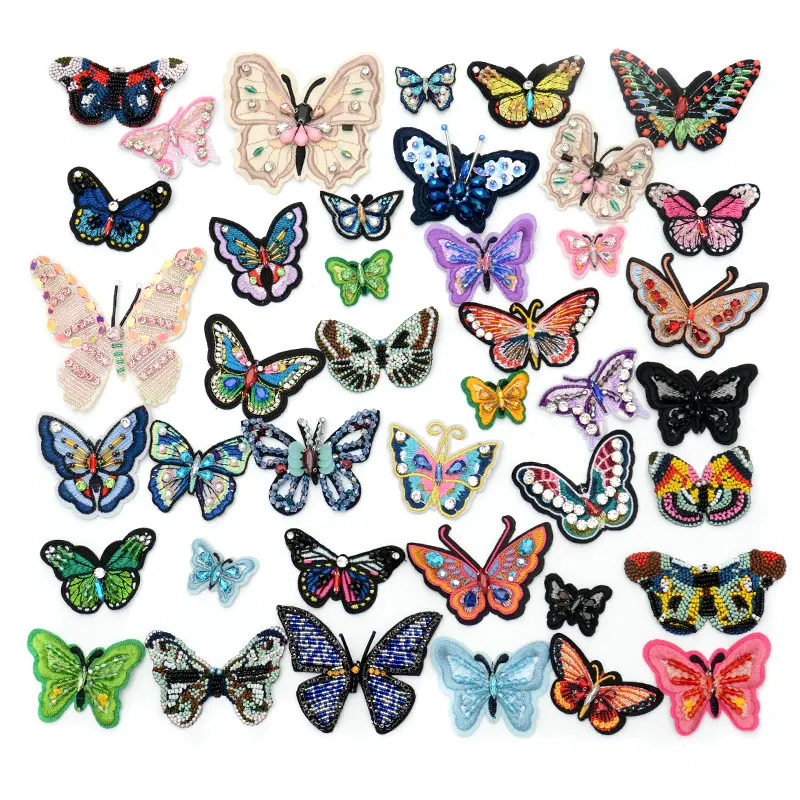 Hot Selling Butterflies Patches Custom Embroidery embroidery butterfly Motif
