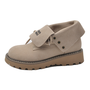 <span class=keywords><strong>Bottines</strong></span> à <span class=keywords><strong>lacets</strong></span> pour femmes 828-2, design élégant, en dentelle unie, respirantes, chaussures plates pour l'automne, décontractées, chaussures 2 en 1, bottes western - Product Image 1