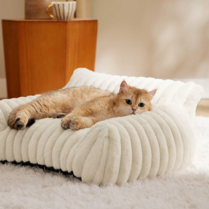 เตียงสัตว์เลี้ยงแบบพกพา นุ่มสบาย ผ้ากำมะหยี่ ดีไซน์ป้องกันอย่างดี รูปทรงวงรี ถอดซัก<span class=keywords><strong>มือ</strong></span>ได้ - Product Image 2