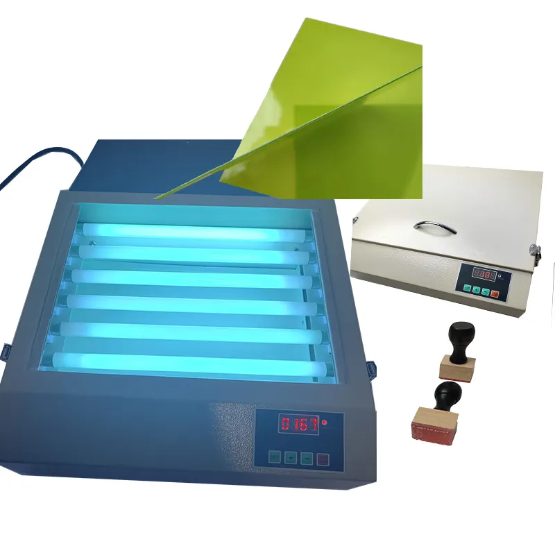 Otomatik adı Led fotopolimer reçine jel sıvı polimer baskı plakaları plaka Uv lamba pozlama lastik pullar yapma makinesi