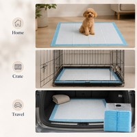 Almohadillas absorbentes para perros al por mayor, suaves, no tejidas, súper absorbentes con núcleo SAP, de secado rápido, impermeables, con base de PE, para entrenamiento de cachorros, OEM