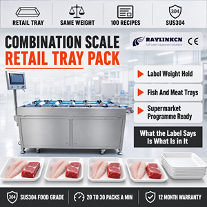 Planta de Alimentos Báscula Combinada Acero Inoxidable 304 Celdas de Carga de Precisión para Filetes de Pescado Pesaje Lineal - Product Image 1