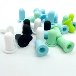 Nhà cung cấp Trung Quốc Sản phẩm Silicone tùy chỉnh bộ phận cao su cao su Silicone ống nhỏ giọt Đầu Mũ bóng đèn với nhiều màu sắc để bán