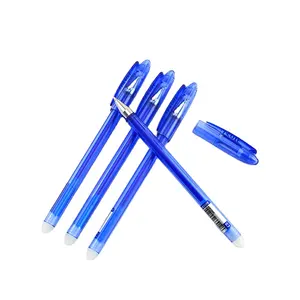 Neues individuelles Logo kreativer blauer Kunststoff-Stift mit Auslöschbarem Stift Gel-Tinte-Stift für Studentenbedienung Büro glatter Schreib-Tinte Gel-Stift