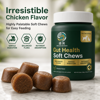 Friandises Tendres Probiotiques pour la Santé Intestinale des Chiens et des Chats – Sans Céréales, Enzymes Digestives à Large Spectre, Favorise un Intestin Équilibré Rapidement