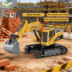 <span class=keywords><strong>Jouet</strong></span> d'excavatrice RC en alliage YF 6CH 1:24, véhicule de chantier télécommandé en alliage, cadeaux pour garçons, jouets d'excavatrice RC pour enfants avec lumière - Product Image 2