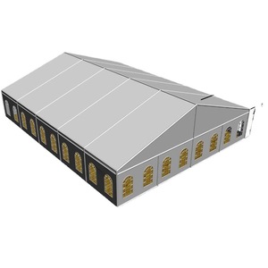 Carpa para Exposiciones de 40m de Envergadura, Estructura de Aluminio, Tela Oxford Impermeable y Resistente al Viento, para Uso en Ferias Comerciales, Rectangular, para Todas las Estaciones - Product Image 1