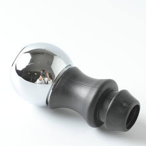 Pommeau de levier de vitesse de voiture, lettrage noir électroplaqué, compatible Peugeot, design ergonomique - Product Image 1