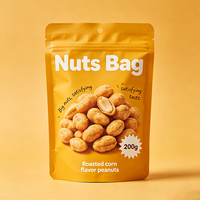 Sacs refermables à fermeture éclair personnalisés avec logo, anti-odeur, qualité alimentaire, pour noix et biscuits, en plastique, type pochette verticale, vente en gros usine