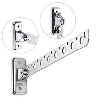 Porte-manteau pliable mural en acier inoxydable, nouveau design permettant de gagner de l'espace, 8 trous