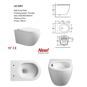 Juego de inodoro de cerámica de alta calidad moderno, suspendido en la pared, oculto, <span class=keywords><strong>flotante</strong></span>, de doble descarga, sin tanque, Inodoro para baños de villas - Product Image 6