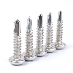 Stainless Steel Large Round Head Drilling Screw 410 Drilling Tail Self Tapping Screw M4.2 Roofing Screws With Washer 90mm Roofing Nails