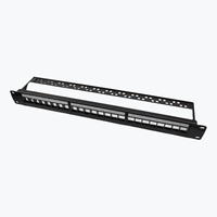 Panel Patch Cat6 Tanpa Pelindung Berkualitas Tinggi Harga Pabrik 24 Port Kosong dan Panel Patch Jaringan RJ45 Terisi Penuh