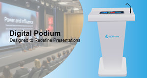 Giá tốt nhất thông minh LCD 21.5 inch tất cả-trong-một màn hình cảm ứng PODIUM kiosk với mic và loa cho hội nghị - Product Image 2