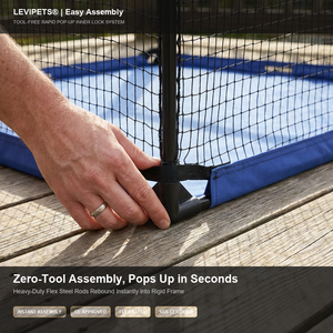Enclos de jeu et d'exercice pour chat, tunnel, cage, tente, parc de course, avec structure en fil métallique, pliable, en maille, pour extérieur - Product Image 5