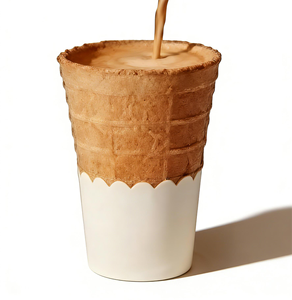 Cônes gaufrettes à fond plat, taille standard, croustillants et sains, coupelles de service DIY pour gelato, crème glacée molle et garnitures - Product Image 1