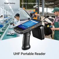 Lecteur RFID portable en stock, Android 13 E710 4+64 Go, scanner sans fil robuste longue portée, terminal de lecture de codes-barres, QR code, NFC et étiquettes RFID