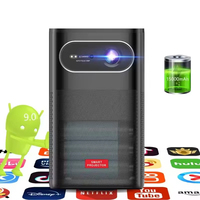 Projecteur DLP portable 1080P, intelligent, Android, WiFi, 3D, mise au point automatique, batterie intégrée, mini projecteur pour utilisation en extérieur